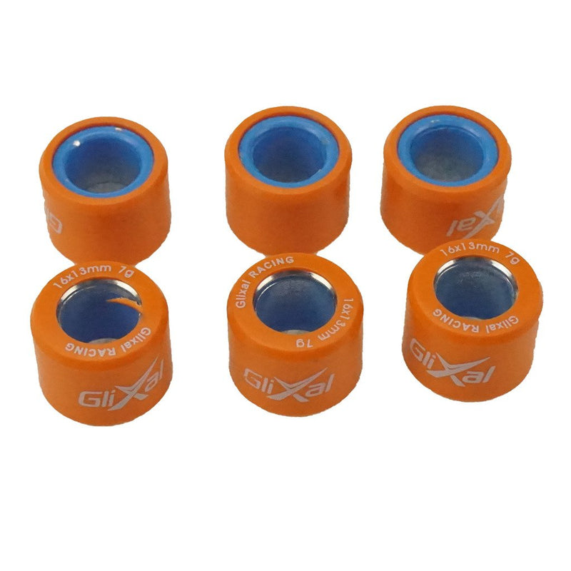 Glixal ATKS-04012 16X13mm High Performance Racing Variator Roller Weights Set 139QMB GY6 50cc - 100cc Scooter Moped ATV (7 gram) 7g