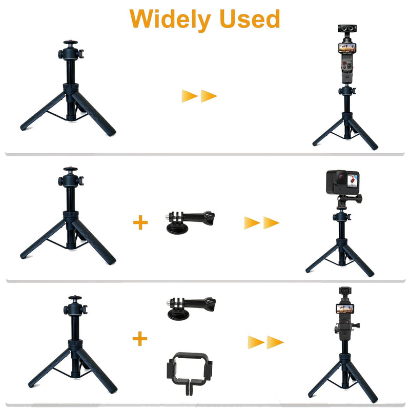 for DJI Osmo Pocket 3 Tripod, 25" Action Camera Selfie Stick Tripod Stand | With Adapter for DJI Osmo Pocket 3 4, Extendable Selfie Stick Tripod for Pocket 3 4 Action 5 GoPro Insta360 X5 Luna Ultra