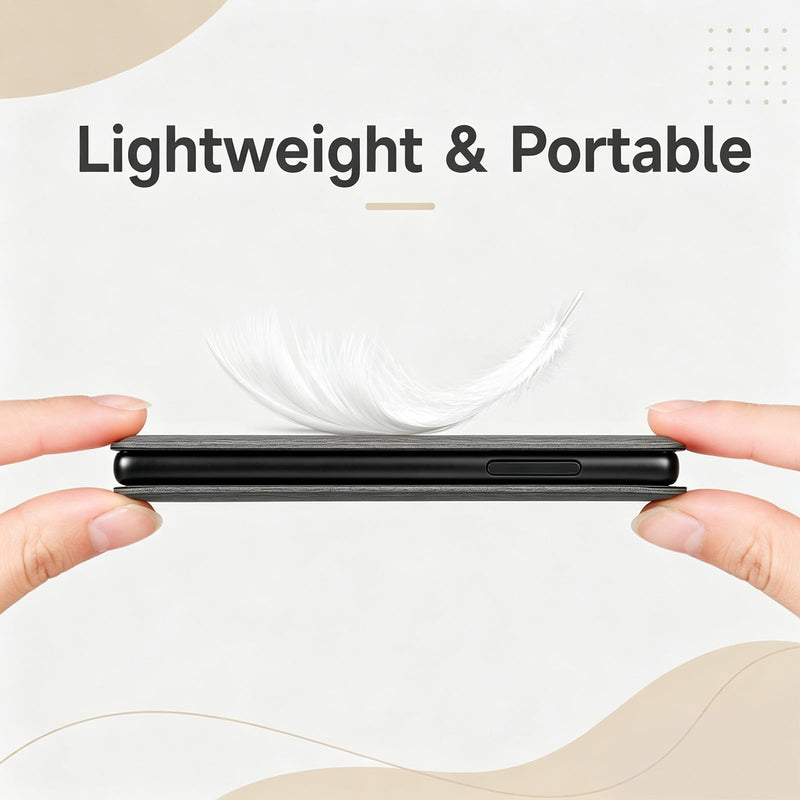 Magnetic Case for 3.7" Xteink X3,PU Leather Cover,Thin & Lightweight,Magnetic Closure (Velvety Black) Velvety Black