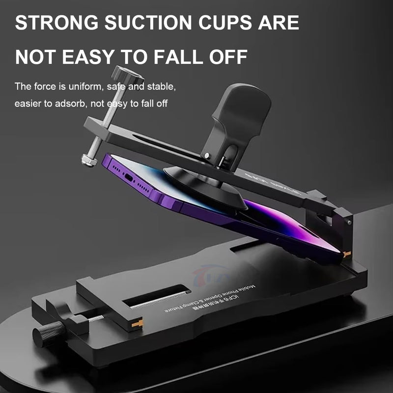 HZY Universal Screen LCD Separator Heating-Free Mobile Phone Screen Fast Pry Opening Fixture with Strong Sucktion Cup Portable Adjustable LCD Display Removal Clamp Mobile Phone Disassembly Repair Tool ICF6
