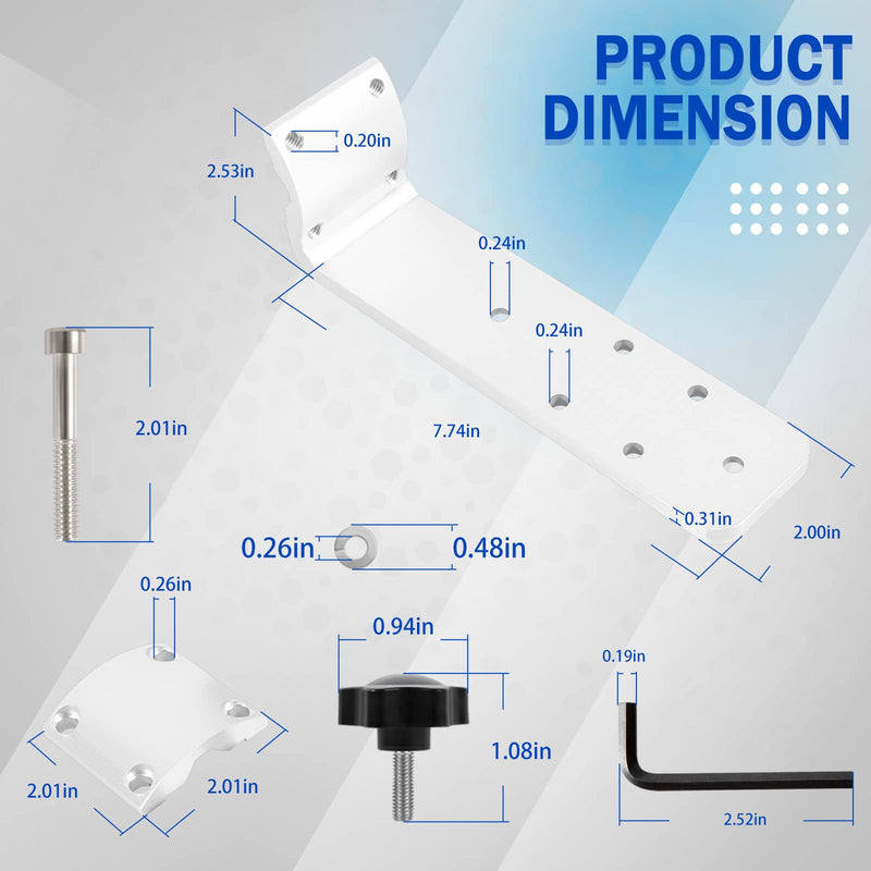 Bonbo 58182 Replacement for Any Kuma BBQ Grill Inboard/Outboard Marine Rail Mount Grill Bracket Kit