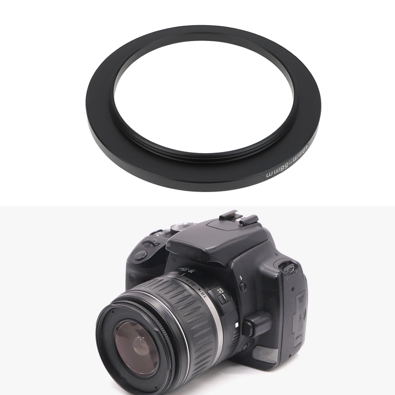 2 Pack Step Up Ring 49mm to 58mm Lens Filter Adapter Slim Aluminum Compatible with DSLR and Mirrorless Cameras
