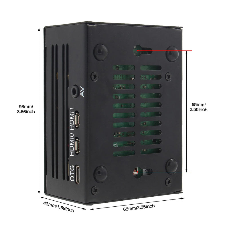 Geekworm KVM-A3 Kit with Case & 20W 5V 4A USB Type-C Power Adapter Compatible with Raspberry Pi 4 Model B Only(Unassembled and Not Include Raspberry Pi 4/SD Card)
