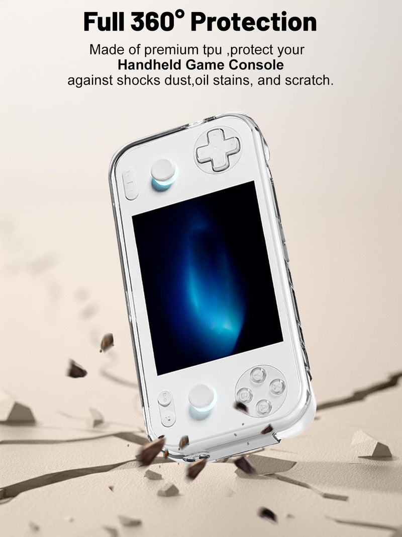 TPU Protective Case for AYANEO Pocket S mini Handheld Game Console, Full-Body Protective Cover with Precise Cutout, Shockproof Dustproof Protector Sleeve & Scratch-Resistant Sleeve (Clear) Clear