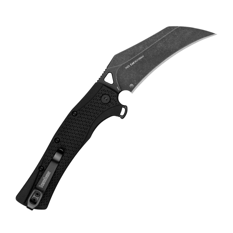 Kershaw Dawnstar Pocket Knife, Black, 3.5 Inch Stainless Steel Hawkbill Blade, EDC with Assisted Opening, Reversible Pocketclip, Everyday Carry Pocket Knife for Men and Women