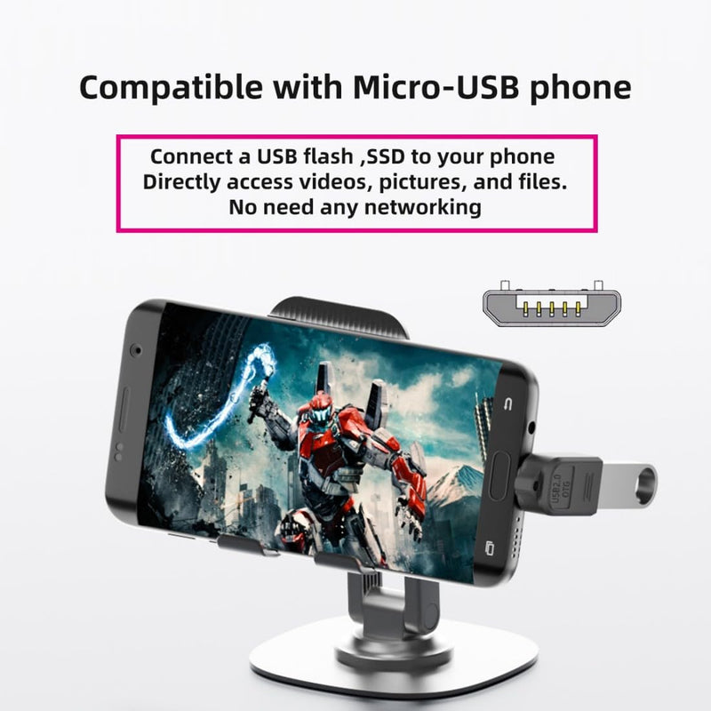 chenyang 4 Pack USB to Micro USB OTG Adapter,Micro USB Male to USB 2.0 Female 90 Degree Angled On-The-Go Adapter for Keyboard/Mouse/Game Controller/Splitter/Flash Drive