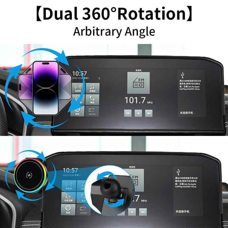 Car Magnetic Phone Mount for Mitsubishi Outlander 2022 2023 2024 （ 9 inch Screen ） Auto Interior Accessories Best Cellphone Holder Fast 15W Wireless Charger Cell Phones Charging Stand Magnet holder for 2022-2024 Outlander(9-in Screen)