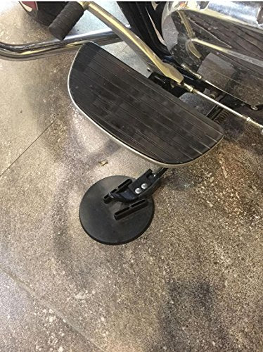 SUNPIE Motorcycle Kickstand Pad - Universal Motor Bike Kickstand Plate for Harley All Motorcycles - Rugged Kick Stand Plates Floor Protector Prevents Sinking on Grass, Dirt & Hot Pavement, Black