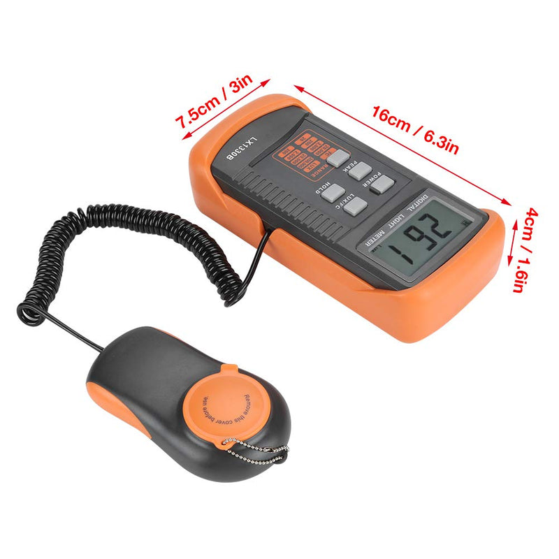 Light Meter LX1330B Illuminance Digital Luxmeter LCD Display 0-200,000 Lux Meter Digital Illuminance Luminometer Lux and FC Switchable