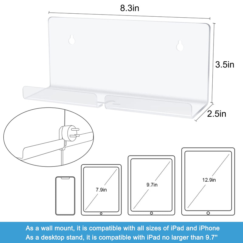 2-Pack Tablet Stand and Holder, Compatible with iPad, iPad Pro, Mini, Smartphones, and E-Readers