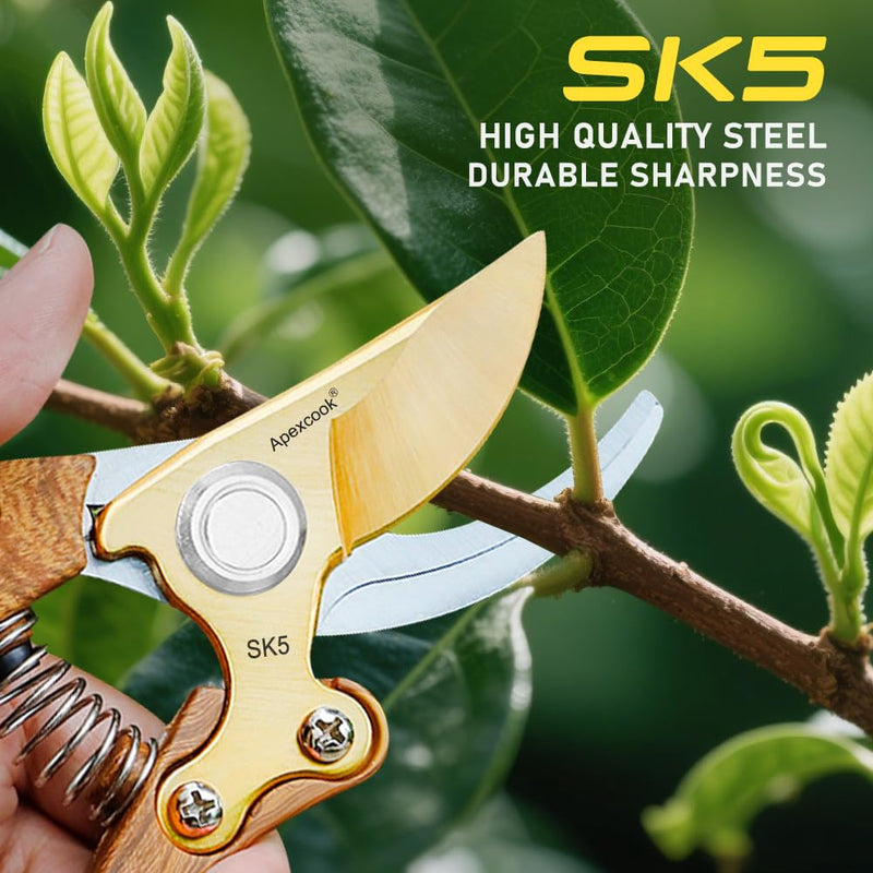 Garden Shears, Handheld Pruning Shears for Heavy Duty, Ergonomic Gardening Tools for Pruning Branches, Plants, Shrubs and Vines, Professional Sharp Garden Scissors (Modern Garden Scissors) Modern Garden Scissors