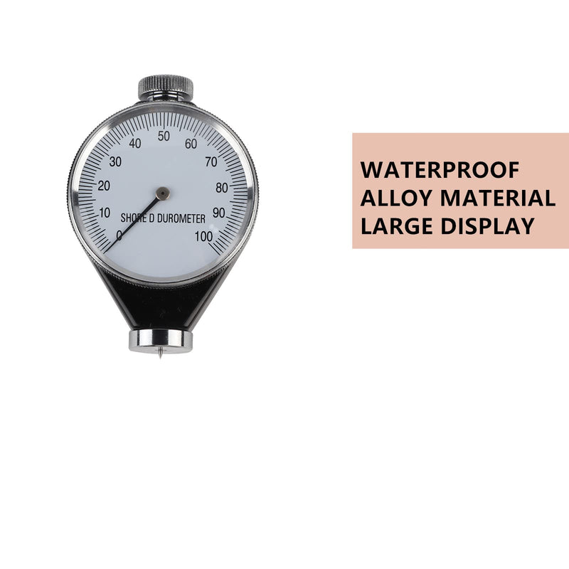 Durometer Hardness Tester Rubber Tire Durometer Rubber Tire Durometer Gauge 0-100 Degrees with Large LCD Display (Type D) Type D