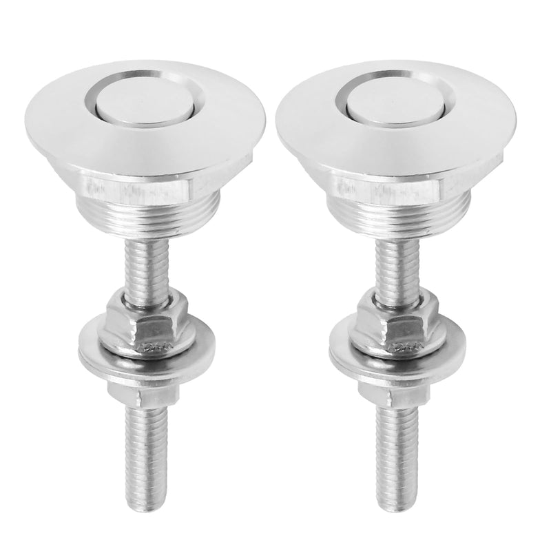 4Pcs Universal Aluminum Vehicle Hood Pins Silver Quick Release Lock Latch Bumper License Plate Lock Clip Diameter 1.25 Inch for Bumper Hood License Plate