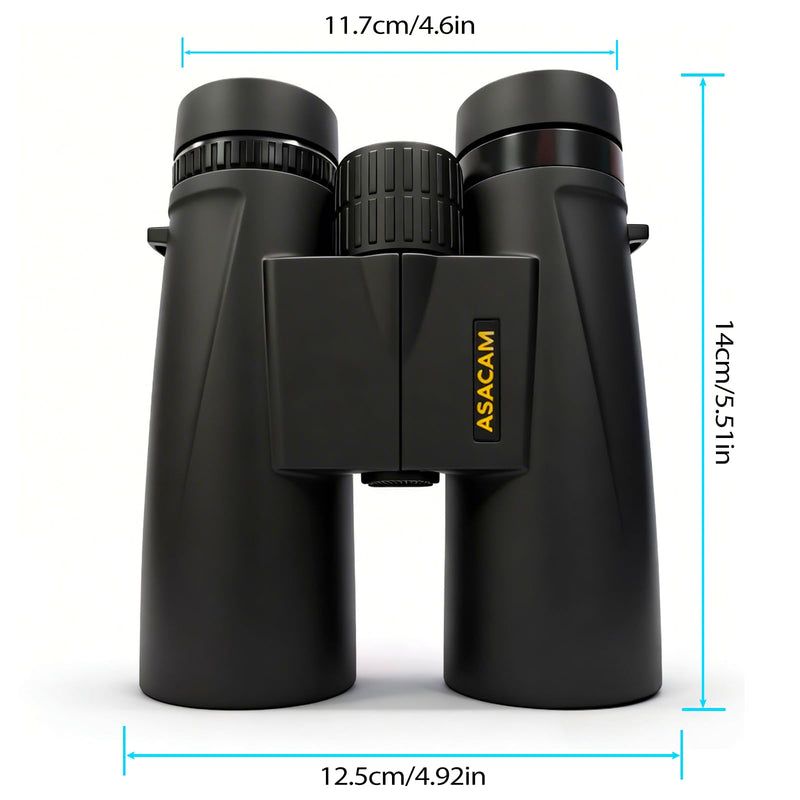 Asacam 12x42 Binoculars for Adults, HD High Powered Binoculars with BAK4 Prism, Lightweight for Bird Watching, Hunting and Travel