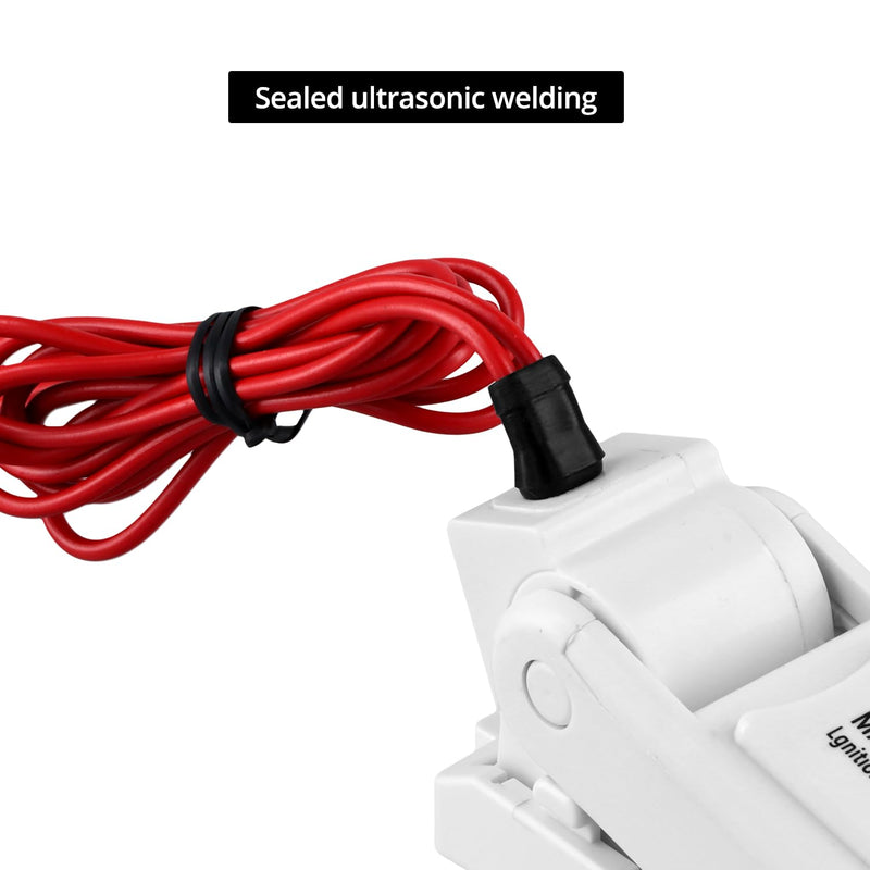 QWORK 2 Pack Heavy-Duty Automatic Boat Bilge Pump Float Switch | Moisture Tight, Ignition Protected - 12/24/32VDC, 20A, Ultrasonic Welding Seals, for Boats Electric Water Pumps