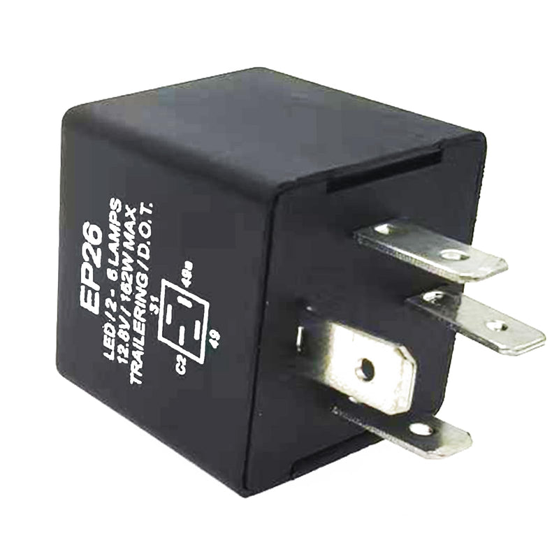 4 Pin EP26 LED Flasher Relay for Lights Compatible with Jeep TJ Wrangler 1997-2000 1997 1998 1999 2000 97 98 99 20 Led Turn Signal Flasher Relay (Not Fit Wrangler 2001-2006