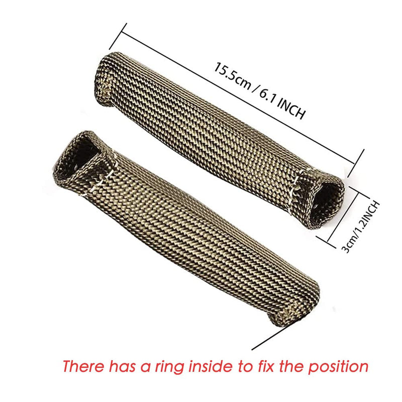 Spark Plug Wire Heat Shield Spark Plug Wire Heat Sleeve Spark Plug Heat Covers 2500 Degree High Temp Heat Tape Protection 8-Pack (Titanium) titanium