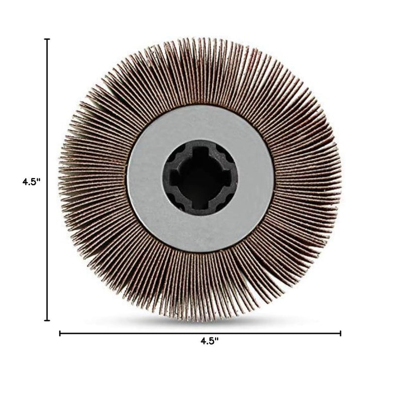 BHA Flap Wheel Sanding Drum, 4.5" x 4" with 3/4" Quad Keyway (120 Grit) 120 Grit