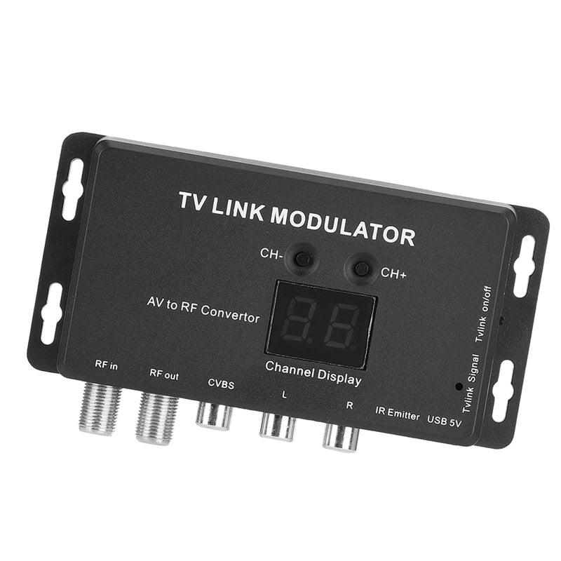 Generic UHF Modulator, AV to RF Converter with Adjustable Audio Video Output Level, Compatible with Set Top Box, for Local CATV System PAL Optional