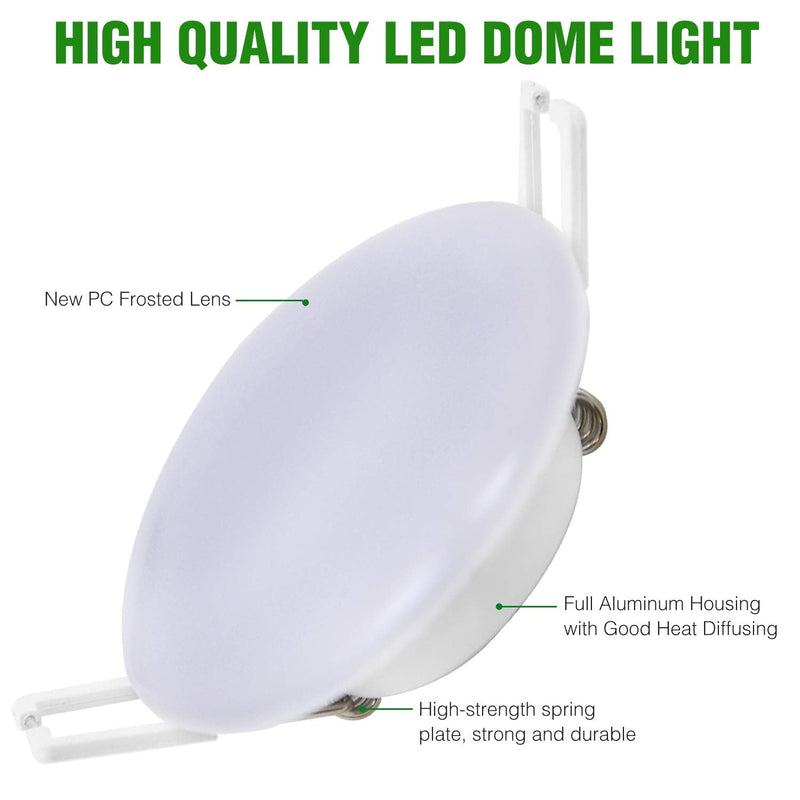 12 Volt RV Interior Light Recessed Mount - 6Packs, 3Inch RV Puck Light, 4W 4000K Cool White, for RV Trailer Camper Motorhome Van Boat Yacht Dia-3inch-6pack 4000K Cool White Light
