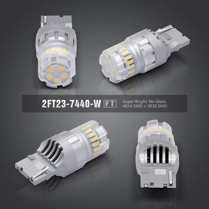 SIR IUS LED - FT- 7440 LED Backup Reverse Light Bulb Super Bright High Power Single Filament function Air Vent Design 3030+4014 SMD White 6500K Pack of 2