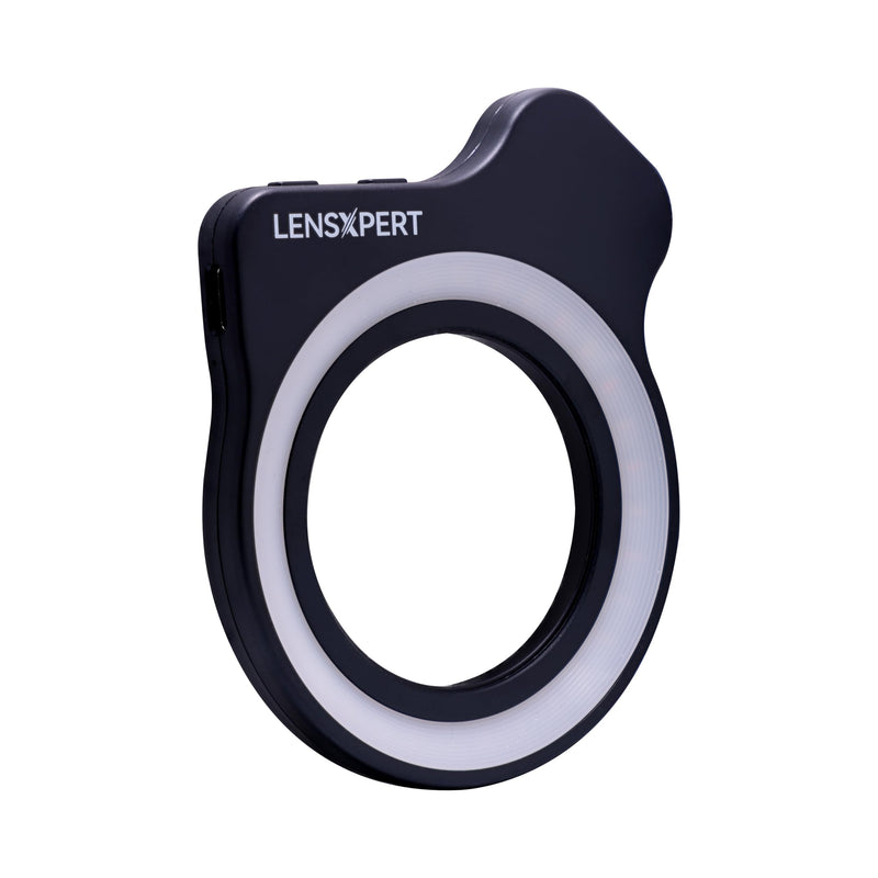 FL26 Macro Photography Pocket Ring Light – Smartphone Clip-On LED Fill Light for Close-Up Photography – Rechargeable and Adjustable Brightness – Compatible with iPhone, Samsung, Android