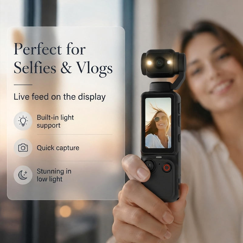 Molegar Mini Vlogging Camera Portable Handheld Video Camcorder with 180° Rotating Lens, 5MP HD Recording, 2000mAh Battery,64GB Card, One Button Recording Pocket Cam for Travel, Daily Life Black