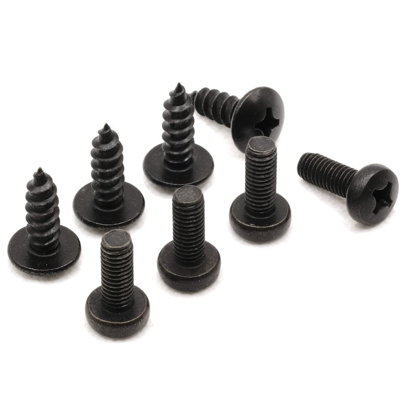 ReplacementScrews License Plate Screws Compatible with Nissan - Stainless Steel - Front or Rear Mounting - Fits All Nissan Models - Black Oxide (Pack of 8)