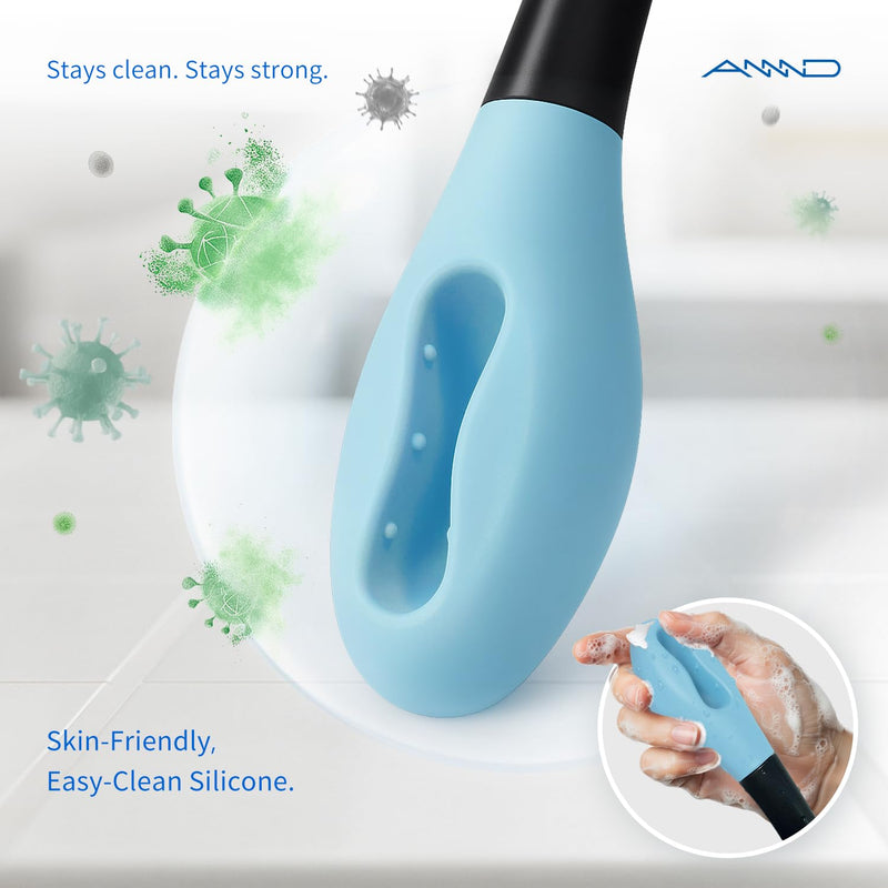 Bottom Buddy Wiping Aid – Upgraded Toilet Tissue Aids Wand for Wiping Bottom, 15.6" Long for Elderly, Overweight, Pregnant, and Limited Mobility, Blue