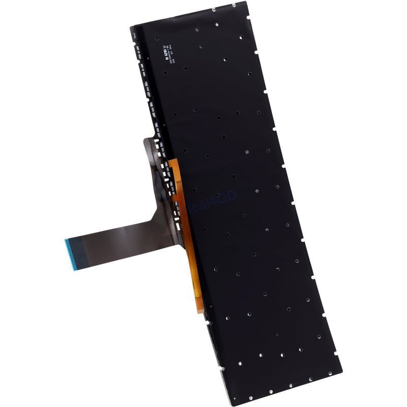 Deal4GO RGB Colorful Backlit Keyboard Replacement for MSI GL75 GL65 GP75 GF75 GE72 GE75 GS72 GS63 GS73 GL63 GP73 GP72 MS-1781 MS-16J2 MS-16U1, 15.6-inch, BLACK, NSK-FB1LN RGB Backlight (WHITE Letters)