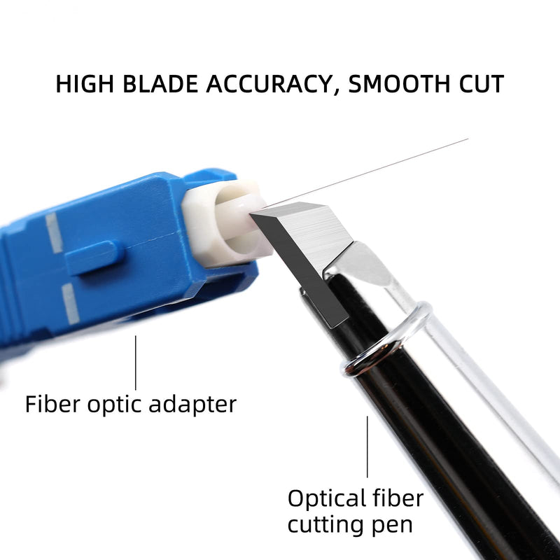 Fibers Optical Cleave Scribe Tool Fiber Optic Cleaving Tool Pen-type Carbide Fiber Scribe(black) (Pack of 2) Small (Pack of 2)