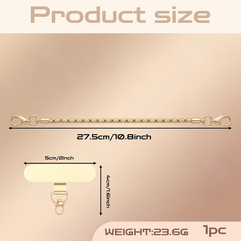 Detachable Metal Phone Wrist Strap with Tether Tab, Women’s Phone Chain Wristlet, Fits All Smartphones for Shopping and Traveling