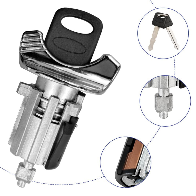 924-730 Ignition Switch Lock Cylinder with Keys Compatible with Ford 1992-1996 F150/250/350, E150/250/350 ǀ Lincoln 1993-1998 ǀ Mercury 1990-1995, Replaces #US-176LT C-42-150