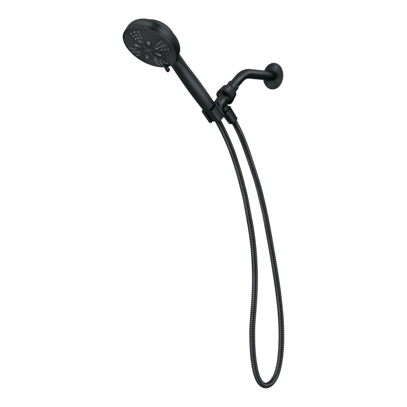 Moen Hydro Energetix Matte Black High Pressure Shower Head with Handheld Sprayer Featuring 8 Spray Settings, 200H0BL (Pack of 1)