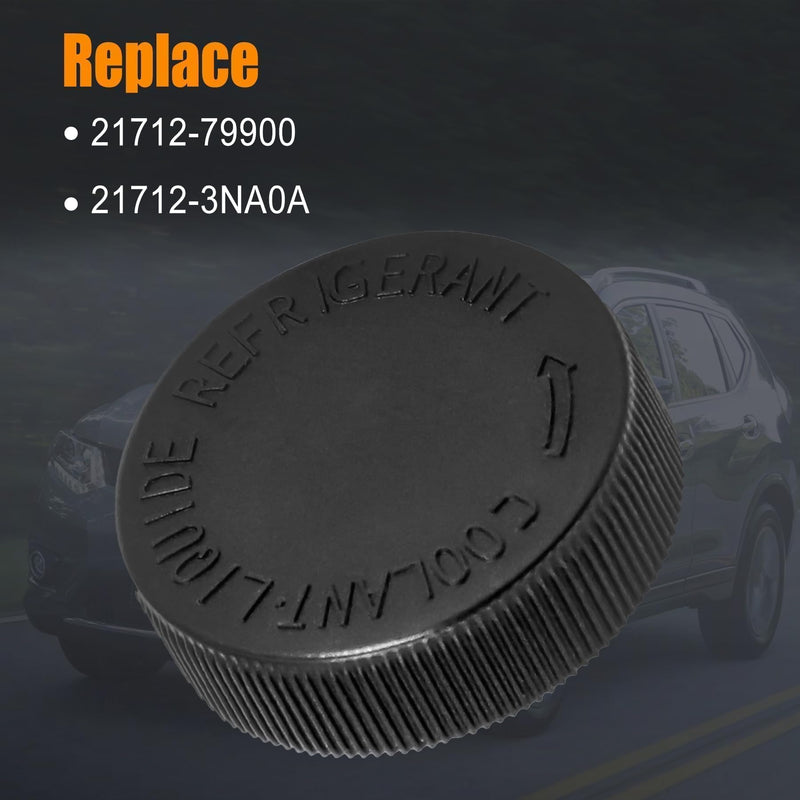 Engine Coolant Overflow Reservoir Tank Cap Compatible with Infiniti EX35 FX37 EX37 G35 Q70 QX50 G25 G37 2003-2017 with Nissan Murano Rogue Versa Quest Replace 21712-79900 AM-4118851190