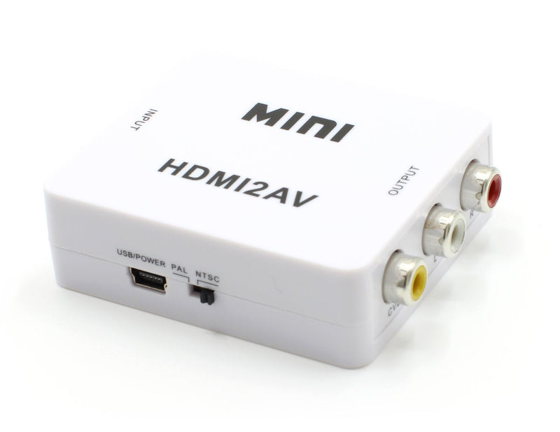 THE CIMPLE CO - HDMI to RCA Converter (Digital to Analog Converter) - Converts from HDMI - Does not Work in Reverse - Down CONVERTS - White Kit