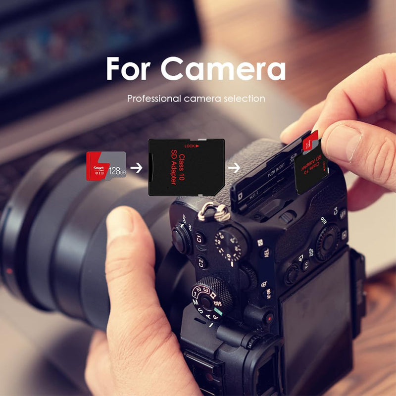 128GB Micro SD Card C10 U3 V30 A2 High Speed for Dash Cam Security Camera | 128GB SD Card, C10 U3 V30 A2, High Speed for Dash Cam, Security Camera, Smartphones, Tablets, Nintendo Switch - Gray