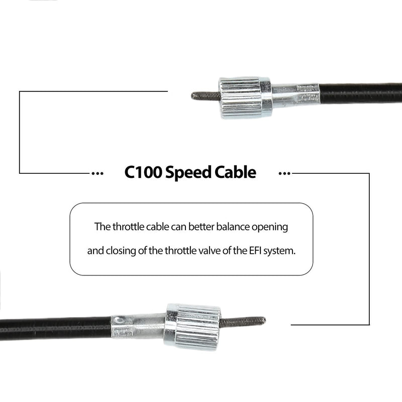 Speedometer Cable 39in Compatible with 49cc 50cc 125cc 150cc 250cc 300cc Scooters Mopeds ATV Go Karts Replacement Speedo Cable Durable PVC Coated Easy to Install