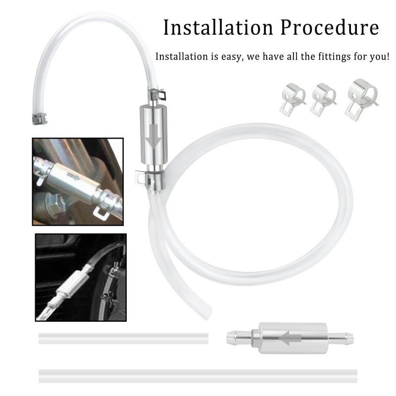 2Set Brake Bleeder Kit,Brake Fluid Bleeder Kit Includes 4PCS Brake Bleeder Hose,2PCS One Way Check Valve,Universal Break Bleeder Kit Car Accessories for Car Motorbike Bike