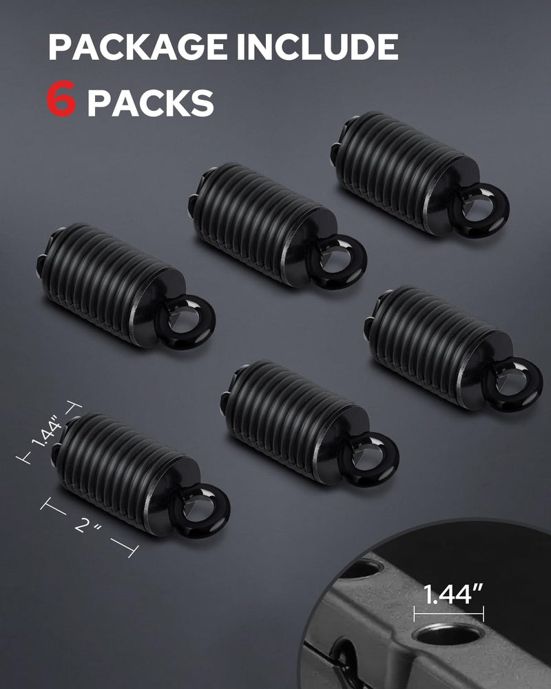 Benlari UTV Tie Down Anchors 1-7/16" Lock and Ride Iron Ruber Fit for Polaris Ranger General 1000 XP 900 XP 800 700 500 570 General 1000 Fit for 1-7/16" Hole 2013-2025 Black
