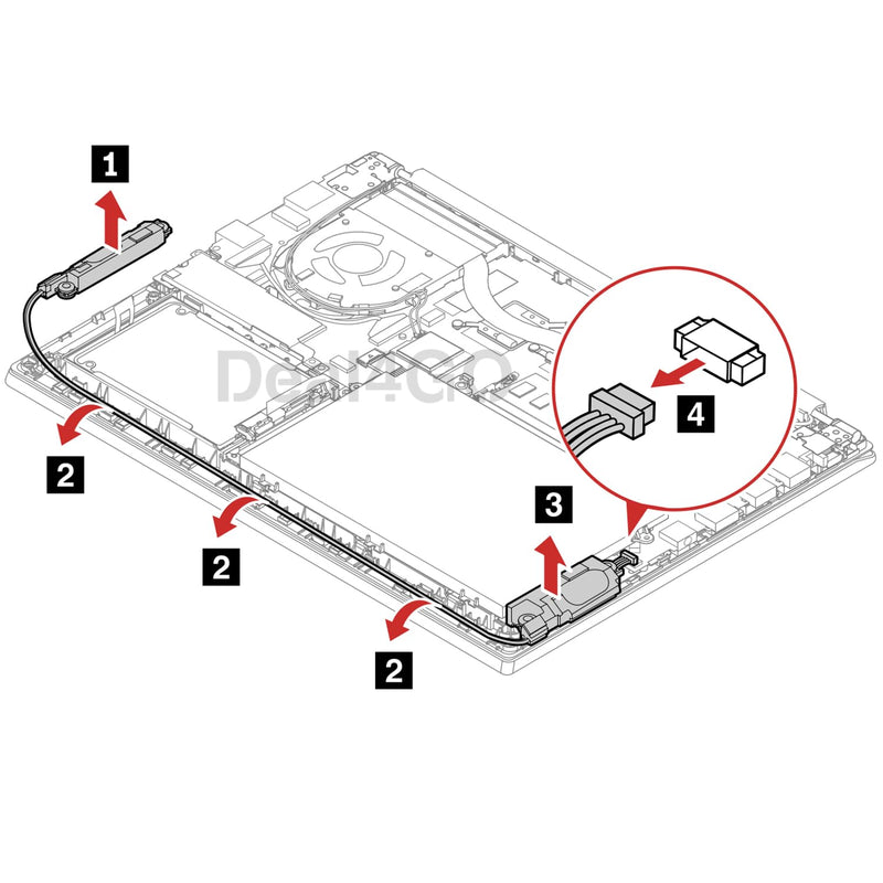Deal4GO Internal Speaker Assembly 5SB0V10179 5SB0V10181 Replacement for Lenovo ThinkPad E14 Gen 1 20RA 20RB, R14 20RC