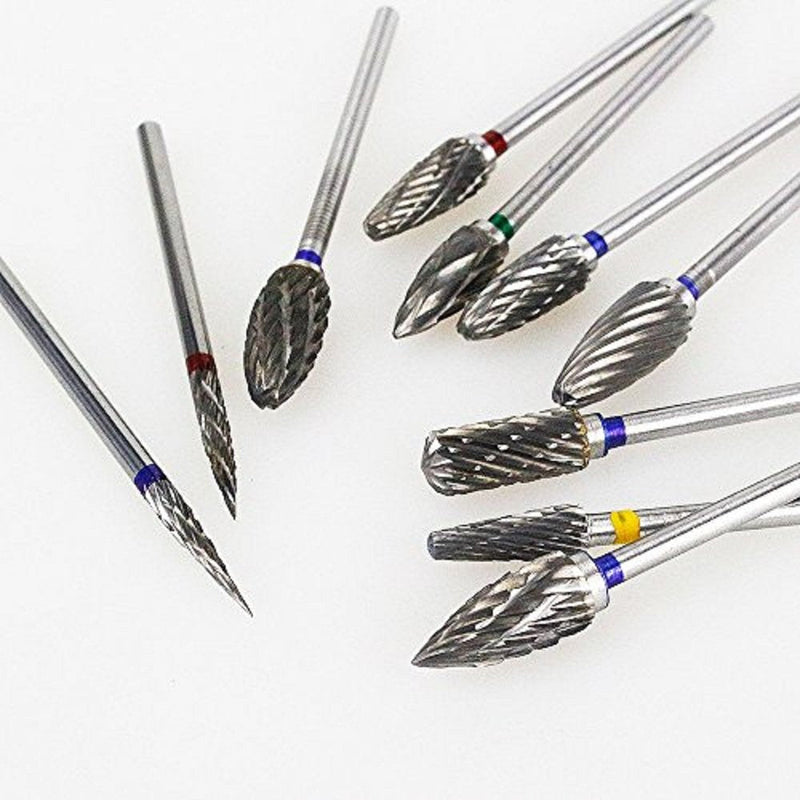 HP Cutting Burs Cutter Drill Polisher Tungsten Carbide 10pcs/pk, Shank Diameter 2.35mm 10-Style-10pcs-A