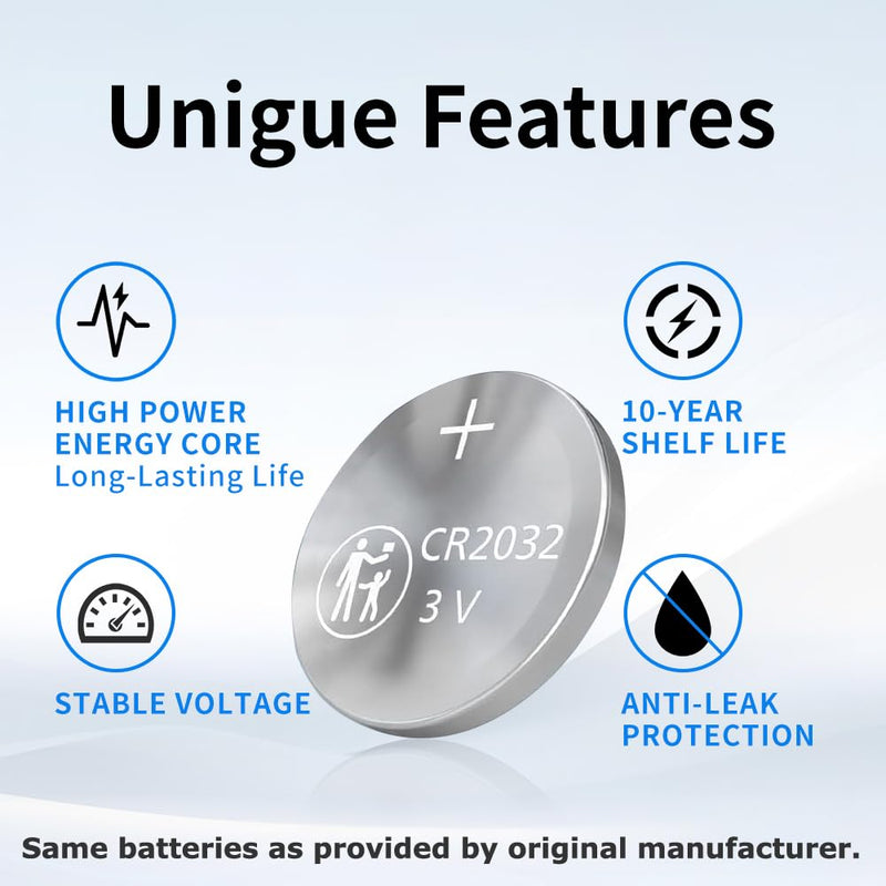 Key Fob Replacement Batteries for Toyota RAV4 Camry Corolla Highlander Prius Sienna Tacoma Tundra 4Runner Avalon CHR Sequioa Supra GR86 (Check Fitment Guide) Smart Remote CR2032 Battery