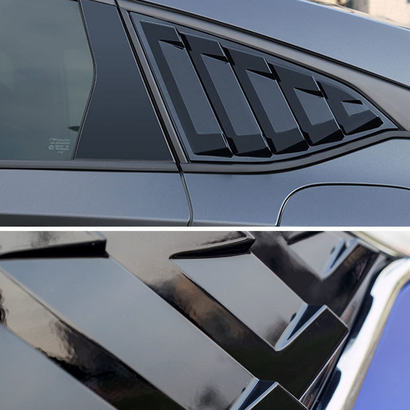 for Accord Glossy Black Window Scoops Louvers for Honda Accord Sedan 2018 2019 2020 2021 2022, 2pcs Glassy Black