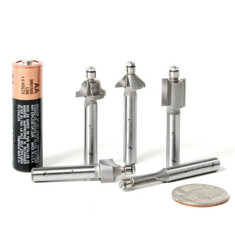 Amana Tool - MR0102 Carbide Tipped Miniature Flush Trim 3/16 Dia x 7/16 x 1/4" Shank w