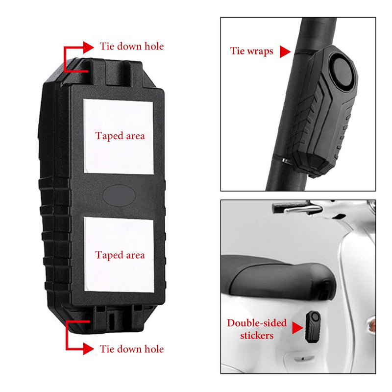  [AUSTRALIA] - Bike Alarm Remote Motion Sensor System, 113dB Loud Anti-Theft Bicycle Alarm with Remote, Waterproof Wireless Vehicle Security Alarms for Bicycle Motorcycle E-Bike Scooter