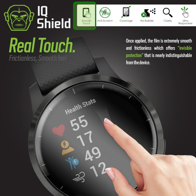 IQShield Screen Protector Compatible with Garmin Vivoactive 4s (40mm)(6-Pack) LiquidSkin Anti-Bubble Clear TPU Film