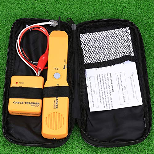 Cable Finder Tone Generator Probe Tracer Wire Tracker Cable Circuit Tester Features Alligator Clips RJ11 Plug Finding Tool