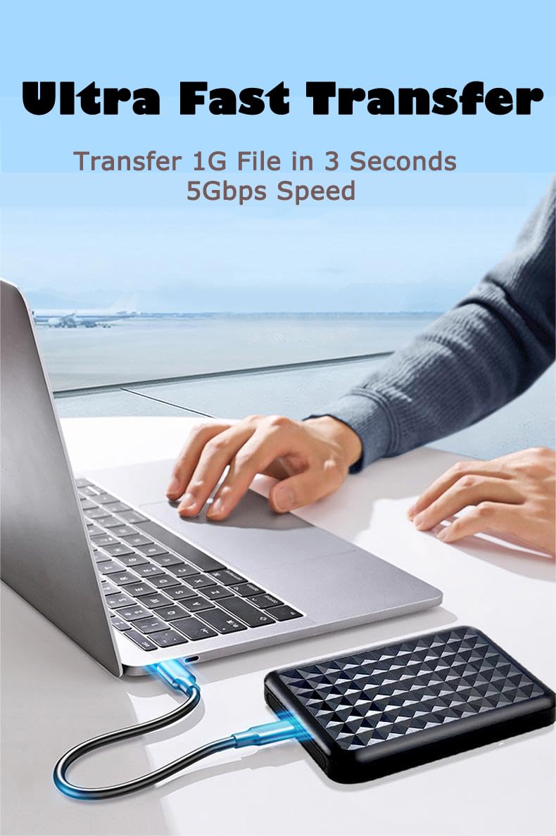 1TB Ultra Slim Portable External Hard Drive 2.5'' USB 3.0 HDD Storage for PC, Mac, Laptop, PS4, PS5, Xbox one 1TB