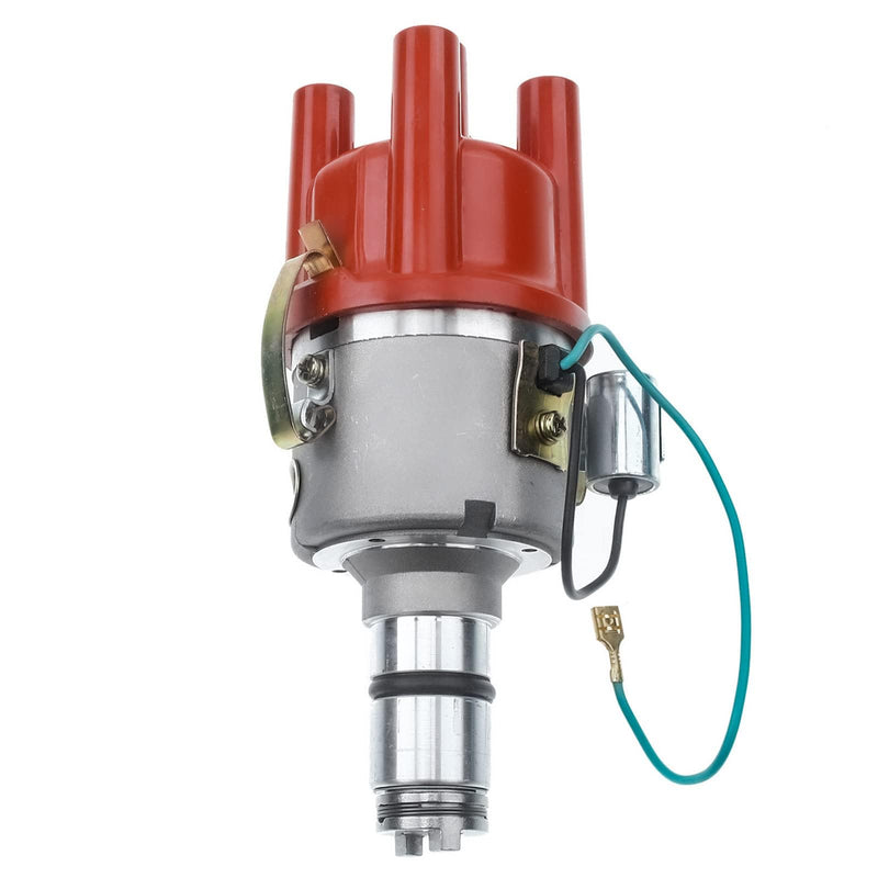 A-Premium Ignition Distributor with Cap & Rotor Compatible with Volkswagen Beetle, Campmobile, Fastback, Karmann Ghia, Rabbit, Scirocco - 1.5L/1.6L 4 Cyl Red Cap